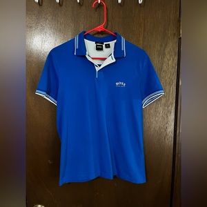 NWOT’S Hugo Boss Slim-Fit Polo Shirt in Stretch Pique With Curved Logo Sz Small